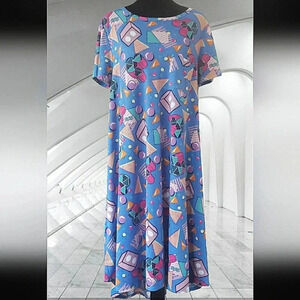 Disney Blue Midi Geometric Mickey Mouse Women's Size Medium NWT